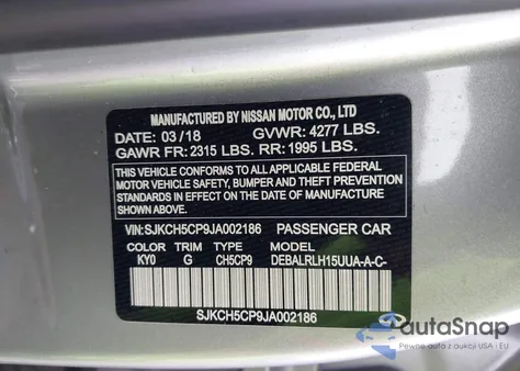 2018 Infiniti Qx30 Essential из США, поврежденный, VIN SJKCH5CP9JA002186